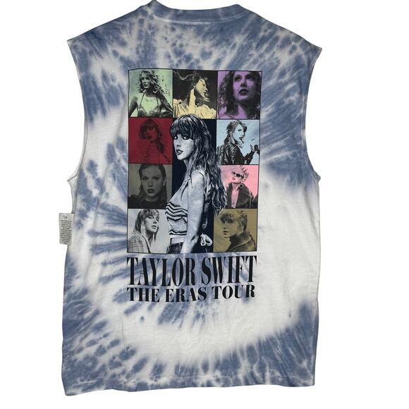 Taylor Swift The Eras Tour Tie Dye Tank Top Blue Size Medium NWT - Picture 2 of 9